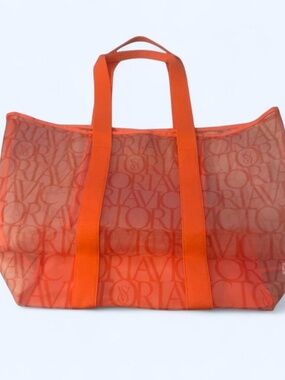 Victoria’s Secret Mesh Beach Tote Peach Multi